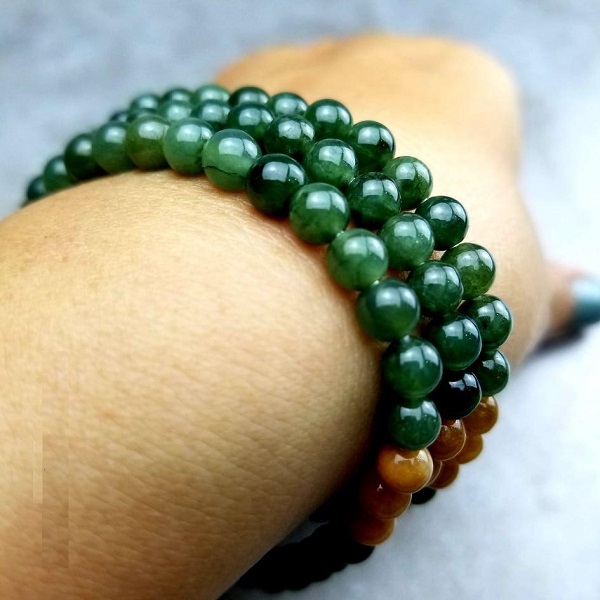 1910233 Chuỗi Hạt Ngọc Cẩm Thạch Phong Thủy Hộ Mệnh Bình An 108 hạt